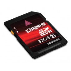 Карта памяти SDHC, 32 GB, Kingston, Class 10