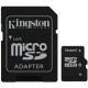 Карта памяти microSDHC, 16 GB, Kingston, Class 10, SD adapter