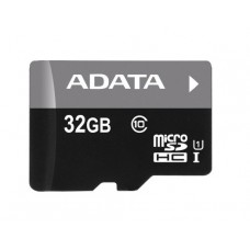 Карта памяти microSDHC, 32 GB, A-DATA, AUSDH32GUICL10-RA1, Class 10, SD adapter